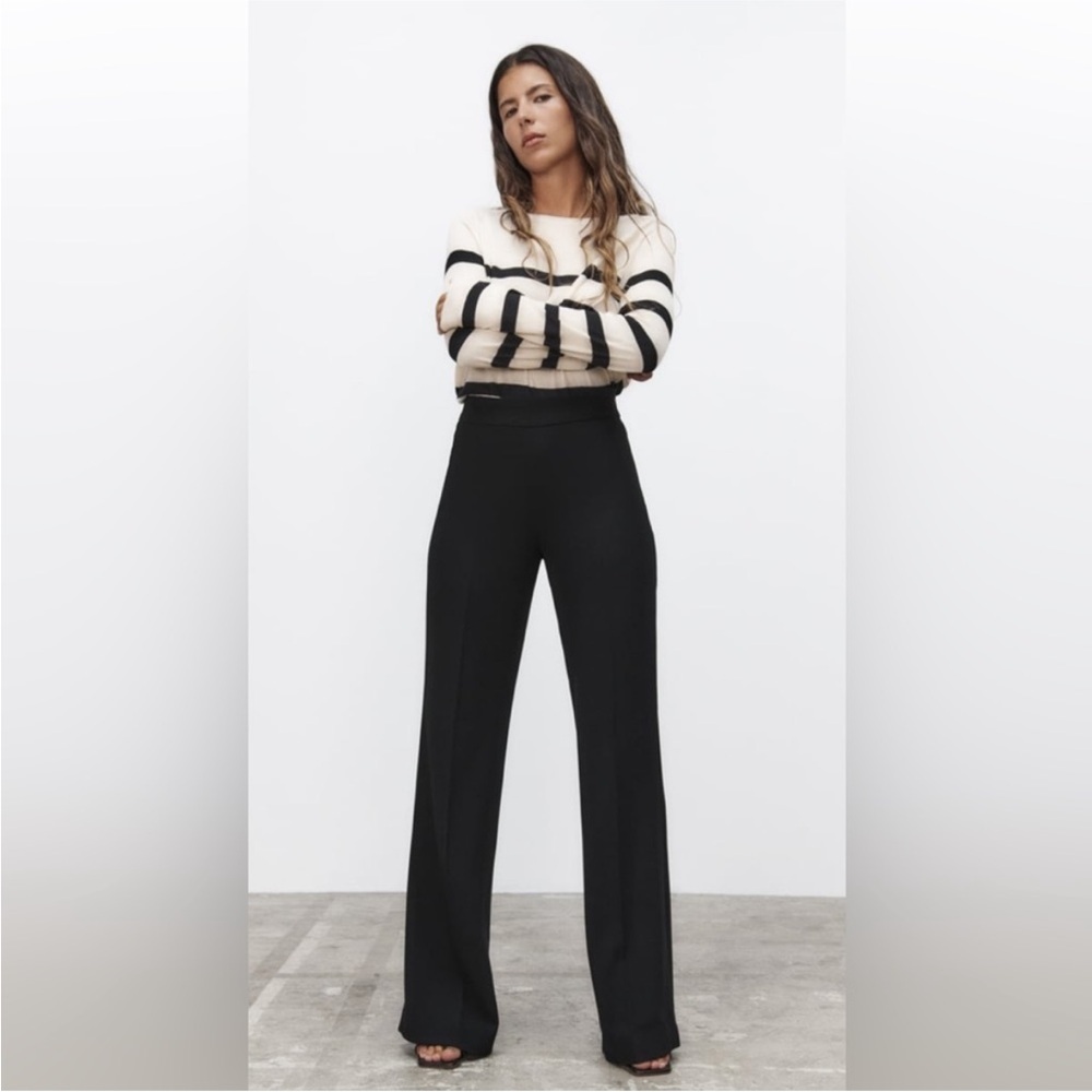 Zara Black Wide-Leg Pants